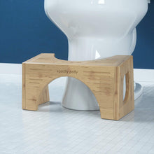 Load image into Gallery viewer, Squatty Potty The Original Toilet Stool - Bamboo Flip, 7" and 9" Adjustable Heights, Brown - Improve Bathroom Posture and Comfort
