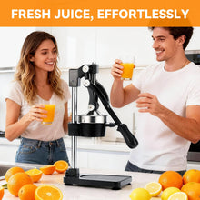 Load image into Gallery viewer, Tada Cast Iron Manual Juicer Press Hand Operated Citrus &amp; Pomegranate Juice Squeezer with Stainless Steel Components, Heavy Duty Countertop
