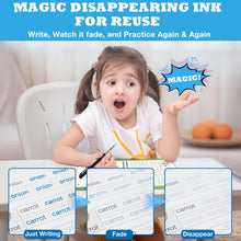 Load image into Gallery viewer, Hoarecal Magic Grooved Writing Practice Book for Kids Ages 3–8, 6 Reusable Handwriting Practice Books with 6 Pens, 12 Refills, 3 Soft Grips, Preschool Learning Activities Gifts for Boys and Girls
