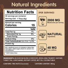 Load image into Gallery viewer, Mushroom Coffee, 6 Adaptogenic Mushrooms with Lion's Mane, Cordyceps, Turkey Tail &amp; More, Instant Mushroom Coffee for Focus, Energy, Immune &amp; Digestion Support
