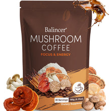 Load image into Gallery viewer, Mushroom Coffee, 6 Adaptogenic Mushrooms with Lion's Mane, Cordyceps, Turkey Tail &amp; More, Instant Mushroom Coffee for Focus, Energy, Immune &amp; Digestion Support
