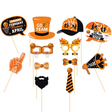 Load image into Gallery viewer, Let The Madness Begin Basketball Photo Props College Basketball Party Photo Booth Props Kit Basketball Themed Party Photography Decoration Supplies 30 Pieces
