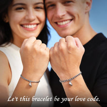 Load image into Gallery viewer, Permanent Couples Matching Bracelets Kit - DIY Bracelet Set Cuban Adjustable Link Bracelets Gifts for Boyfriend, Valentines Day Gifts for Him Her Matching Bracelets Unique Jewelry Gift for Anniversary Birthday
