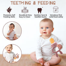 Load image into Gallery viewer, WAJIAYON Baby Breastmilk Popsicle Molds &amp; Baby Fruit Feeder (4 Pack), Infant Food Freezer Tray Storage Containers, Silicone Teething Pacifier Feeder and Teether for Babies（Pink&amp;Purple）
