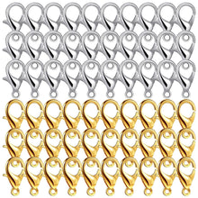 Load image into Gallery viewer, 400PCS Lobster Clasps Metal Alloy Small Lobster Claw Clasps Lobster Clip for Handmade Necklace Bracelet Jewelry Making (Gold and Sliver)
