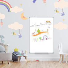 Load image into Gallery viewer, Lockways White Board Dry Erase Board 48 x 31 Inch, Magnetic Whiteboard, Aluminium Frame Whiteboard with Marker Tray for School, Office and Home
