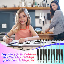 Load image into Gallery viewer, DASTTUIS 150 Pieces DIY Beadable Pen Kit – 50 Plastic Ballpoint Pens with Refills &amp; Bags – School Supplies, Office Accessories &amp; Decorative Items for Students &amp; Teachers （Black）
