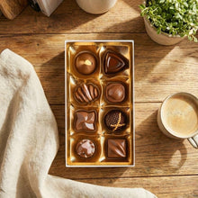 Load image into Gallery viewer, Beyoglu Artisan Assorted Chocolate Pralines with Gourmet Fillings, 8 Count, 2.82 Oz Box
