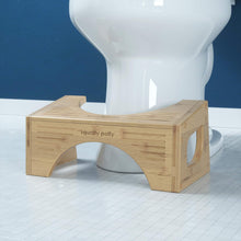Load image into Gallery viewer, Squatty Potty The Original Toilet Stool - Bamboo Flip, 7" and 9" Adjustable Heights, Brown - Improve Bathroom Posture and Comfort
