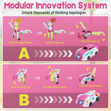 Load image into Gallery viewer, SOYUOI 2-in-1 Mars Deer Transformation Car Toy -Magnetic Collision Robot &amp; Dinosaur Deformation Toy for Kids | Exciting Gift for Boys and Girls | Perfect for Birthdays and Christmas (Pink)
