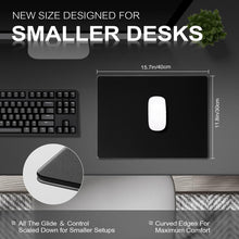 Load image into Gallery viewer, Tempered Glass Gaming Mouse Pad Large (15.7x11.8) – Fast Speed Surface Glass Mousepad for Esports &amp; Office, Smooth Glide, Durable Hard Mat with Anti-Slip Base，Black

