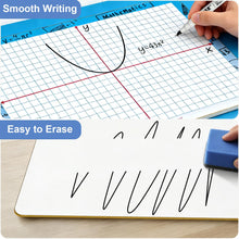 Load image into Gallery viewer, 9"x12" Small White Board with XY Axis,Portable Whiteboard for Students Practice Math,Grid Whiteboar,Double Sided Dry Erase Board for Classroom Teaching,Writable and Erasable White Boards (12 Pack)
