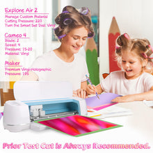 Load image into Gallery viewer, TECKWRAP Holographic Chrome Permanent Adhesive Vinyl Sheets 12” X 12” 33 Assorted Colors for Most Cutting Machines and DIY Craft Decals，Party Decoration, Sticker, Craft Cutter, Car Decal
