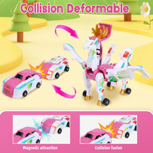 Load image into Gallery viewer, SOYUOI 2-in-1 Mars Deer Transformation Car Toy -Magnetic Collision Robot &amp; Dinosaur Deformation Toy for Kids | Exciting Gift for Boys and Girls | Perfect for Birthdays and Christmas (Pink)

