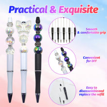 Load image into Gallery viewer, DASTTUIS 150 Pieces DIY Beadable Pen Kit – 50 Plastic Ballpoint Pens with Refills &amp; Bags – School Supplies, Office Accessories &amp; Decorative Items for Students &amp; Teachers (Black and White)
