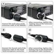 Load image into Gallery viewer, Gabil 10 Pin Microphone Extension Cable for Motorola DGM 4100 DGM 6100 DM 3400 Waterproof Heavy Duty Mic Extension Cable 11.4 inch
