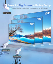 Load image into Gallery viewer, Magcubic Mini Projector with WiFi 6 and Bluetooth 5.4, Portable Projector 4K Support, 5W Soundbase Speaker, Auto Vertical Keystone 180°Rotatable Smart Proyector for Movie Home Outdoor
