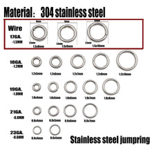 Load image into Gallery viewer, 300pcs Mix 8mm 9mm 10mm Stainless Steel Thick Strong Rings Jump Rings Connector Rings for Jewelry Making Necklaces Bracelet Earrings Keychain DIY Craft (M536)
