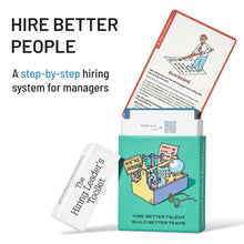 Load image into Gallery viewer, The Hiring Leader’s Toolkit – Interview &amp; Hiring Cards for Managers, Practical Hiring Tools Deck for Better Talent Decisions, Leadership Training, HR &amp; Team Building
