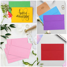 Load image into Gallery viewer, 70 Pack Colored Envelopes, 4.375x5.75&quot; Envelopes, Card Envelopes A2 Envelopes Envelopes for Invitations, Printable Invitation Envelopes for Weddings, Invitations, Postcards, Greeting Cards
