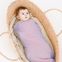 Load image into Gallery viewer, Muslin Swaddle Blankets for Newborns, 2 Pack Large 40 x 40 Inches, 100% Cotton Receiving Blankets, Soft and Breathable Baby Swaddles, Baby Essentials for Girls, Shower Gift, Pink and Purple
