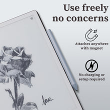 Load image into Gallery viewer, King Write SY05 EMR Stylus Pen for Kindle Scribe &amp; Remarkable 2, 4096 Pressure, Digital Eraser, Battery-Free, Magnetic Attach, 10 Replacement Tips (Gray)
