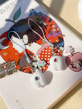 Load image into Gallery viewer, Mecchan 2PCS Cute Phone Charms Aesthetic Y2k Blue Pink Star Glitter Tooth Phone Straps Key Chains for Keys Bags Camera
