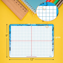 Load image into Gallery viewer, 9"x12" Small White Board with XY Axis,Portable Whiteboard for Students Practice Math,Grid Whiteboar,Double Sided Dry Erase Board for Classroom Teaching,Writable and Erasable White Boards (12 Pack)
