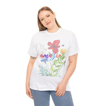 Load image into Gallery viewer, Amazing Floral Unisex Heavyweight 100% Cotton T-Shirt
