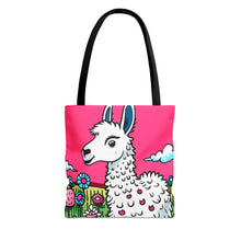 Load image into Gallery viewer, Field of a Llama #6 Tote Bag AI Artwork 100% Polyester
