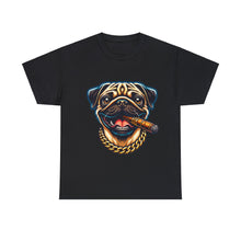 Load image into Gallery viewer, Muse Wearable The Dog Life Pug Cigar Gold Chain Unisex Crewneck T-Shirt
