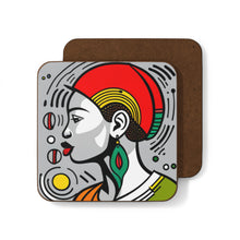 Load image into Gallery viewer, Colorful #24 Colors of Africa Hardboard Back AI-Enhanced Beverage Coasters
