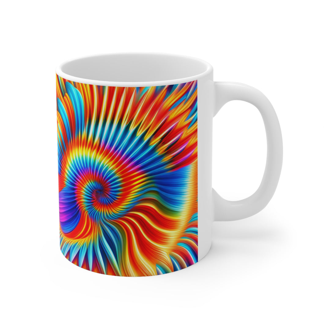 Tye Dye Swirls & Ripples #6 Ceramic 11oz AI Decorative Mug