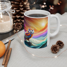 Load image into Gallery viewer, Beautiful Owl Standing in a Sea of Colors #10 Mug 11oz mug AI-Generated Artwork
