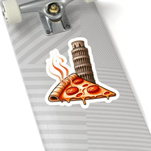 Load image into Gallery viewer, Leaning Tower of Pisa Pizza Slice Foodie Vinyl Stickers, Laptop, Journal, #22
