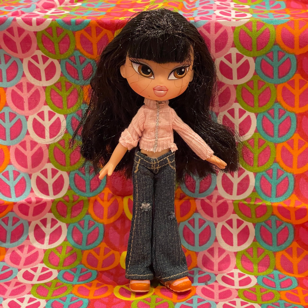 Bratz Kidz Jade Doll Pink Top, Jeans, Shoes Rare As Shown