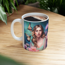 Load image into Gallery viewer, June Opal Birth Month Colors Fairies &amp; Butterflies #3 Mug 11oz mug AI-Generated Artwork
