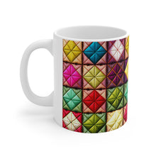 Load image into Gallery viewer, Old Fashion Quilted Pattern #2 Mug 11oz mug AI-Generated Artwork
