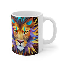 Load image into Gallery viewer, Lion Gentle and Fierce #4 Mug 11oz mug AI-Generated Artwork
