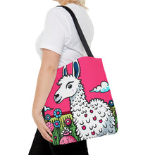 Load image into Gallery viewer, Field of a Llama #6 Tote Bag AI Artwork 100% Polyester
