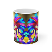 Load image into Gallery viewer, Mardi Gras Mask Ribbon #7 Mug  AI-Generated Artwork 11oz mug
