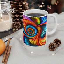 Load image into Gallery viewer, Tye Dye Swirls &amp; Ripples #9 Ceramic 11oz AI Decorative Mug
