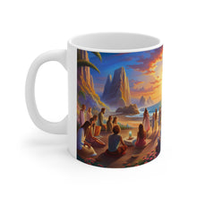 Load image into Gallery viewer, Beach Vibes Retro Concert #3 Ceramic 11oz Mug AI Artwork
