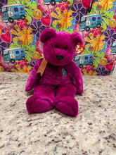 Load image into Gallery viewer, Ty Beanie Buddy 2000 Millennium Fuschia Bear Doll (Retired)
