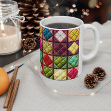 Load image into Gallery viewer, Old Fashion Quilted Pattern #2 Mug 11oz mug AI-Generated Artwork

