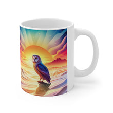 Load image into Gallery viewer, Beautiful Owl Standing in a Sea of Colors #4 Mug 11oz mug AI-Generated Artwork
