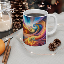 Load image into Gallery viewer, Tye Dye Swirls &amp; Ripples #2 Ceramic 11oz AI Decorative Mug
