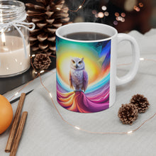 Load image into Gallery viewer, Beautiful Owl Standing in a Sea of Colors #9 Mug 11oz mug AI-Generated Artwork
