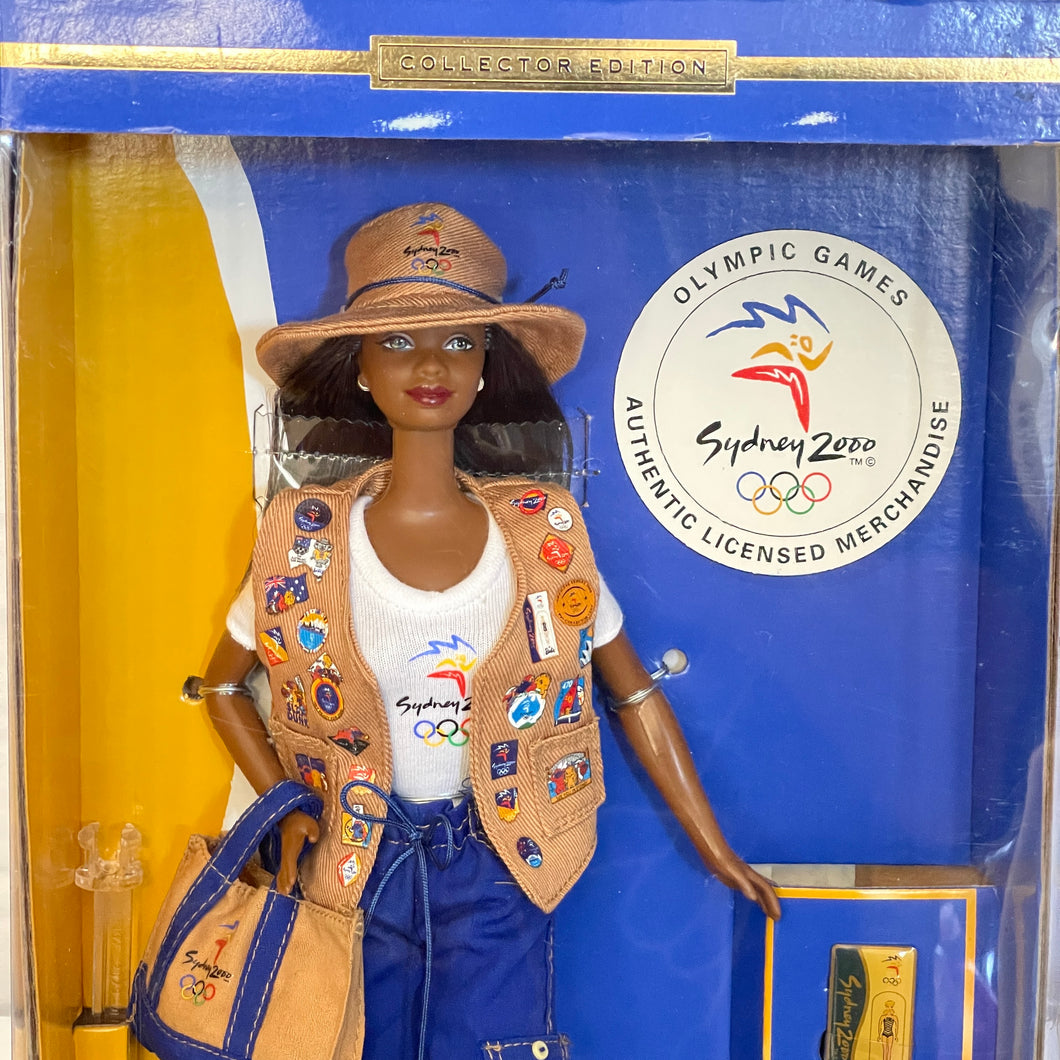 Mattel 1999 Barbie Doll Sydney 2000 Olympic Pin Collector Doll #26302