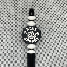 Load image into Gallery viewer, Decorative Beadable Pen with &#39;Stay Spooky&#39; text on a textured gray background
